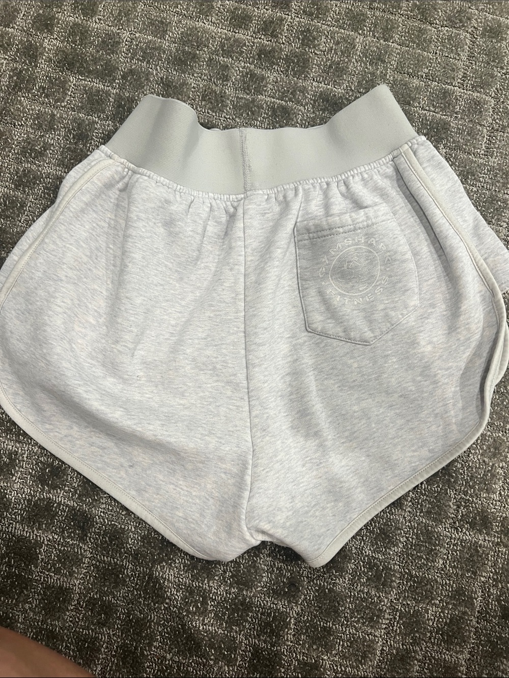 Gymshark Light Heather Gray Athletic Lounge Shorts - Picture 2 of 3